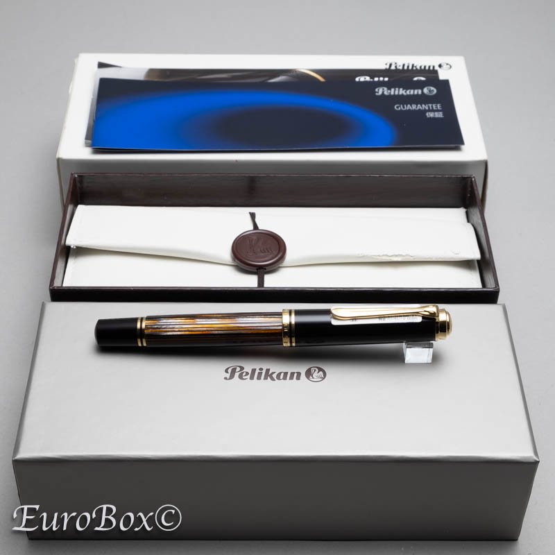 ペリカン 万年筆 スーベレーン M800 茶縞 Pelikan Souveran M800 Tortoiseshell Brown - ユーロボックス  - Euro Box