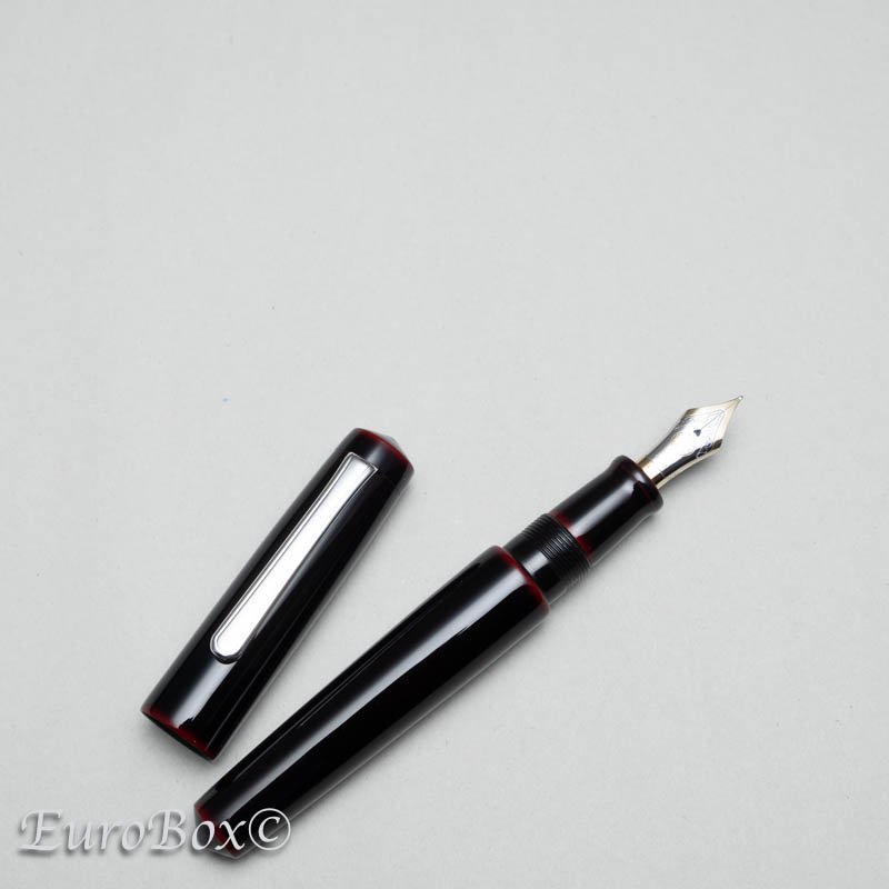 中屋万年筆 ピッコロ ライター 黒溜 NAKAYA Piccolo Writer Kuro-tamenuri(Black) - ユーロボックス -  Euro Box