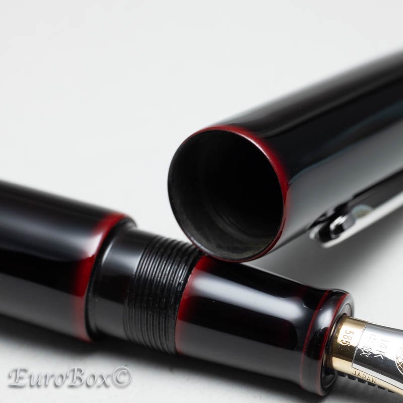 中屋万年筆 ピッコロ ライター 黒溜 NAKAYA Piccolo Writer Kuro-tamenuri(Black) - ユーロボックス -  Euro Box