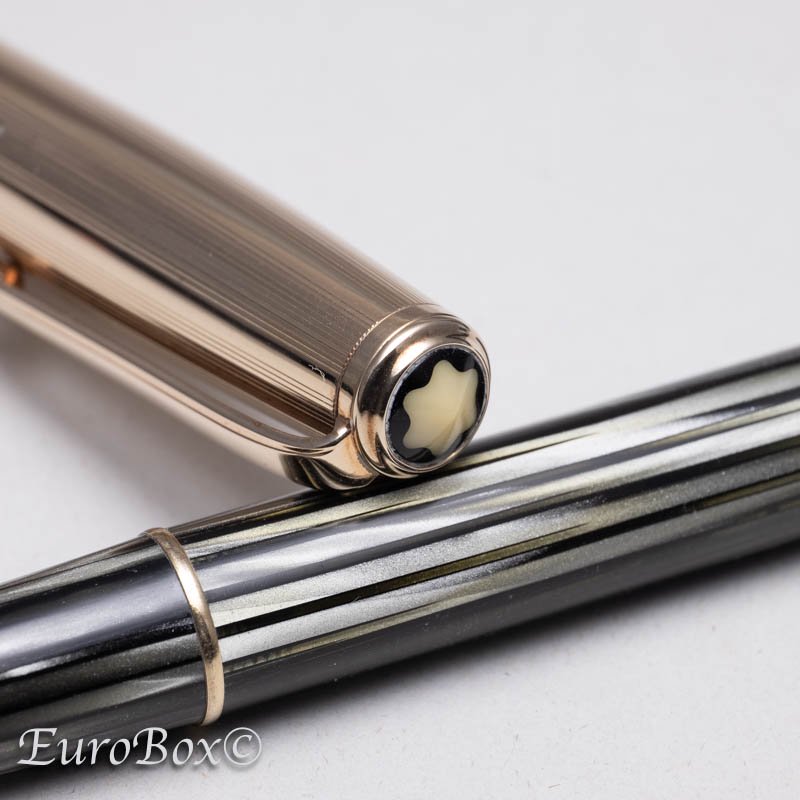 モンブラン 万年筆 マスターピース No.642N グレーストライプ MONTBLANC Masterpiece No.642N Grey  Striated - ユーロボックス - Euro Box