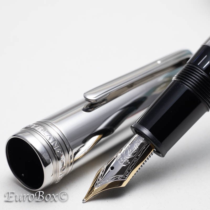 モンブラン 万年筆 ソリテール 23146 ステンレススチール MONTBLANC Solitaire 23146 Stainless Steel -  ユーロボックス - Euro Box