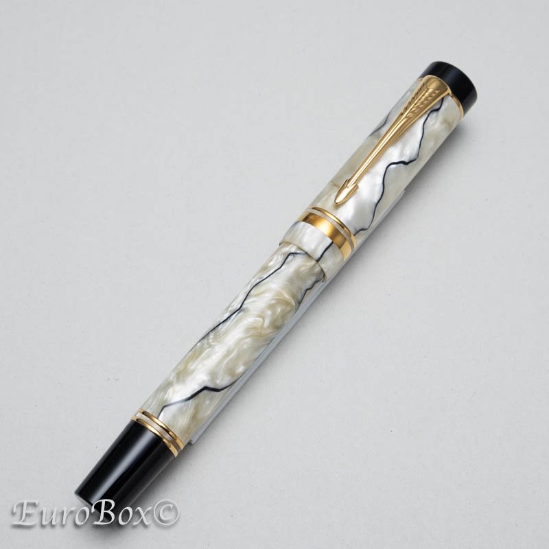 ѡ ǯɮ ǥ奪ե ƥ˥ ѡ֥å PARKER Duofold Centennial Pearl & Black