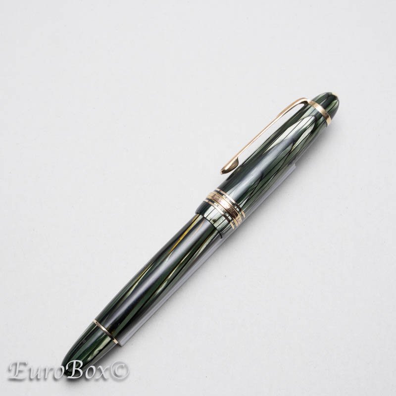 モンブラン 万年筆 マスターピース 142 グリーンストライプ MONTBLANC 142 Masterpiece Green Striated -  ユーロボックス - Euro Box