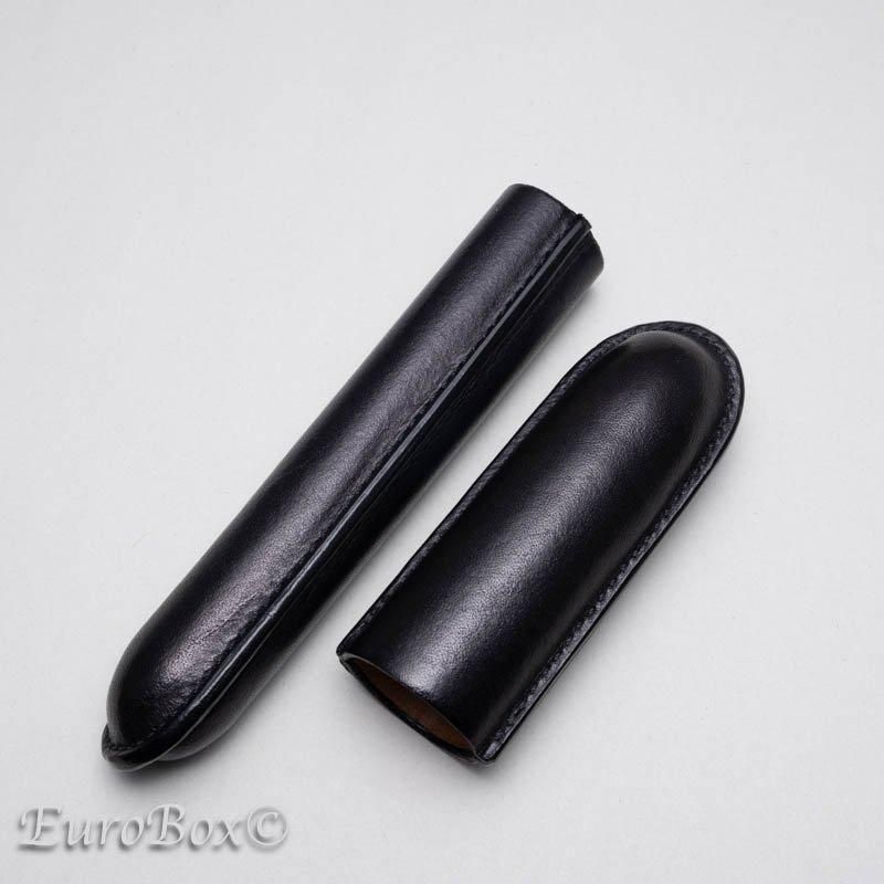 ハンス・オスター 1本挿しペンケース ブラック Hans Oster Black Leather Pen Case - ユーロボックス - Euro  Box