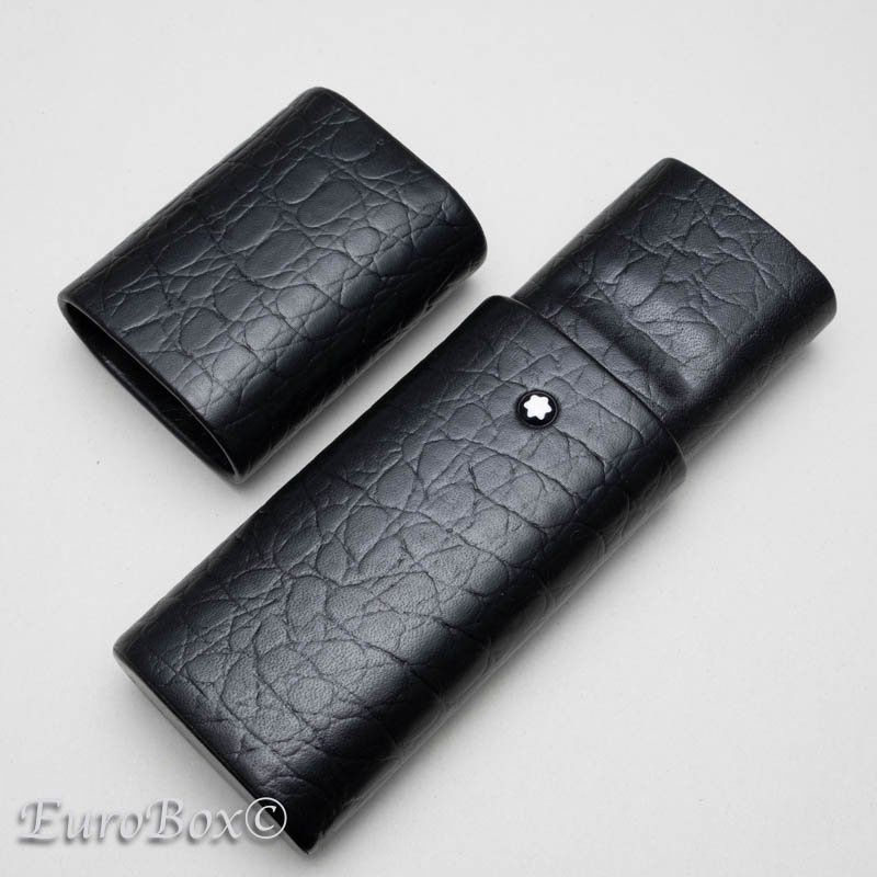 モンブラン ペンケース フローレンス クロコダイル・スタイル ブラック MONTBLANC Florence Leather Pen Case -  Black Crocodile - Euro Box