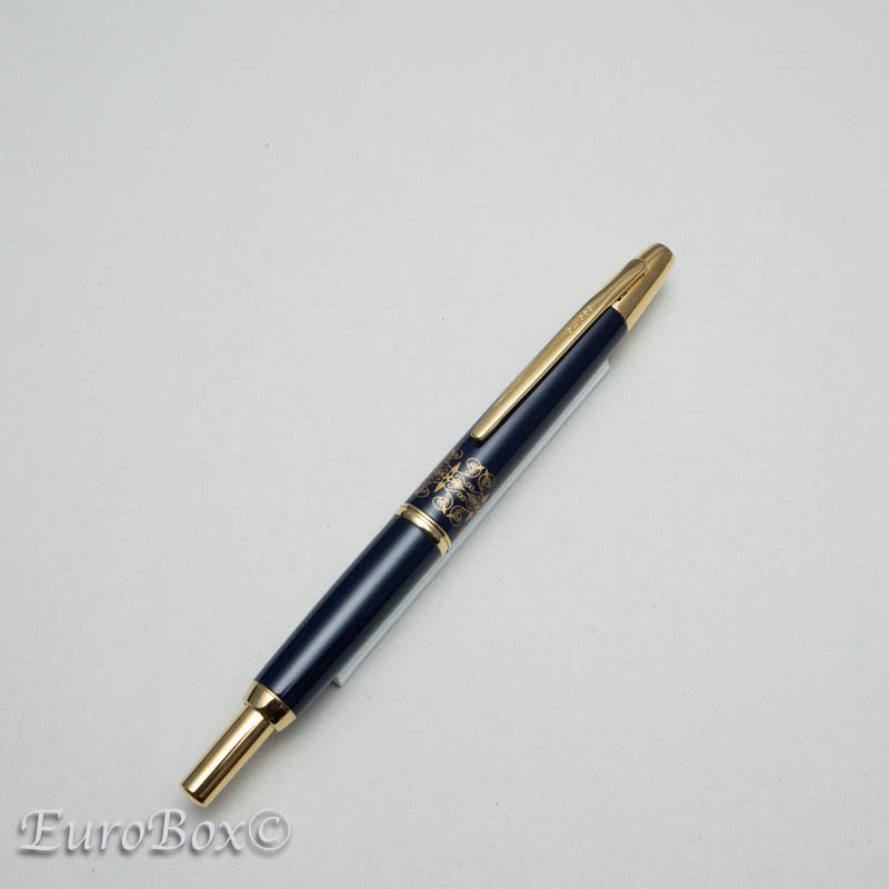 パイロット 万年筆 キャップレス デシモ 三越限定 アールデコ ネイビー PILOT Vanishing Point Decimo Navy Blue  Art Deco - Mitsukoshi - Euro Box