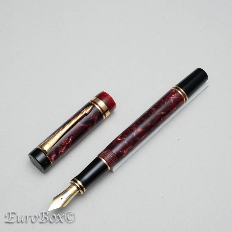 パーカー 万年筆 デュオフォールド インターナショナル マーブルレッド PARKER Duofold International Marble Red  - Euro Box