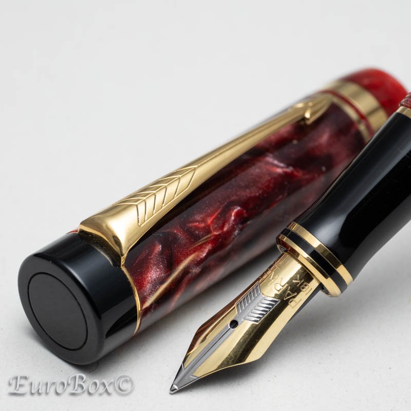 パーカー 万年筆 デュオフォールド インターナショナル マーブルレッド PARKER Duofold International Marble Red  - Euro Box