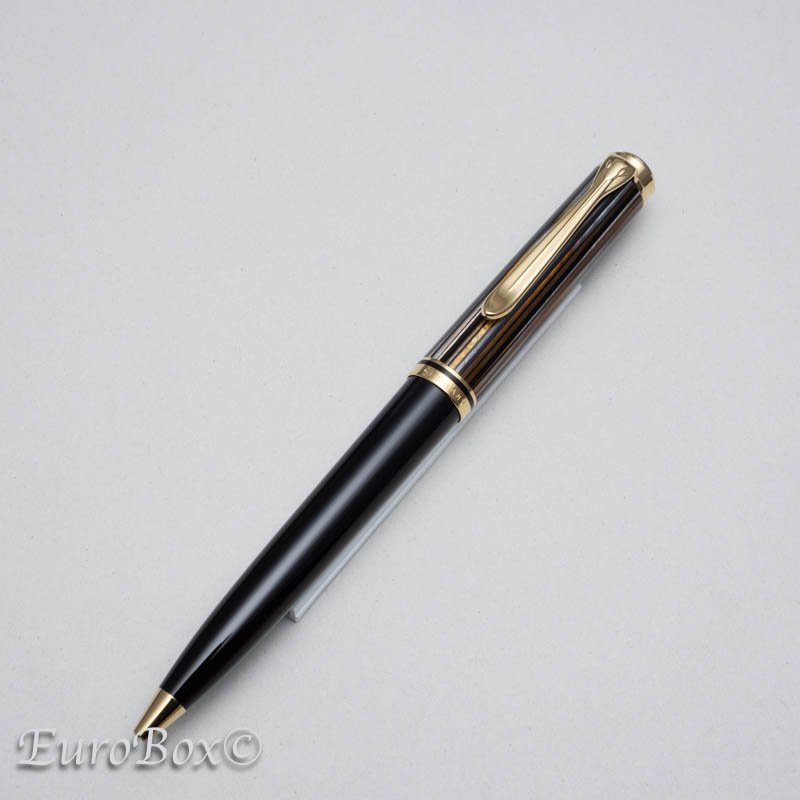 ペリカン ボールペン スーベレーン K800 茶縞(ブラウンストライプ) Pelikan Souveran K800 Brown Stripe -  Euro Box