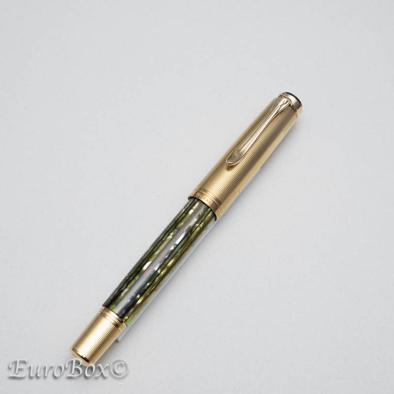 ペリカン ローラーボール スーベレーン R450 バーメイル トータス Pelikan Souveran Rollerball R450  Vermail Light Tortoise - Euro Box