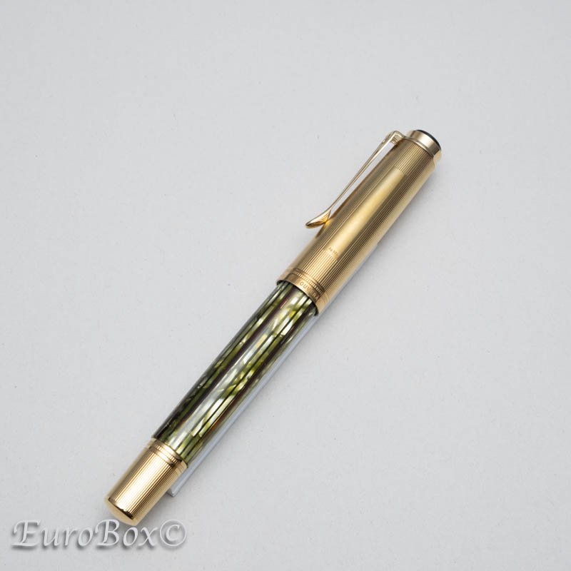 ペリカン ローラーボール スーベレーン R450 バーメイル トータス Pelikan Souveran Rollerball R450  Vermail Light Tortoise - Euro Box