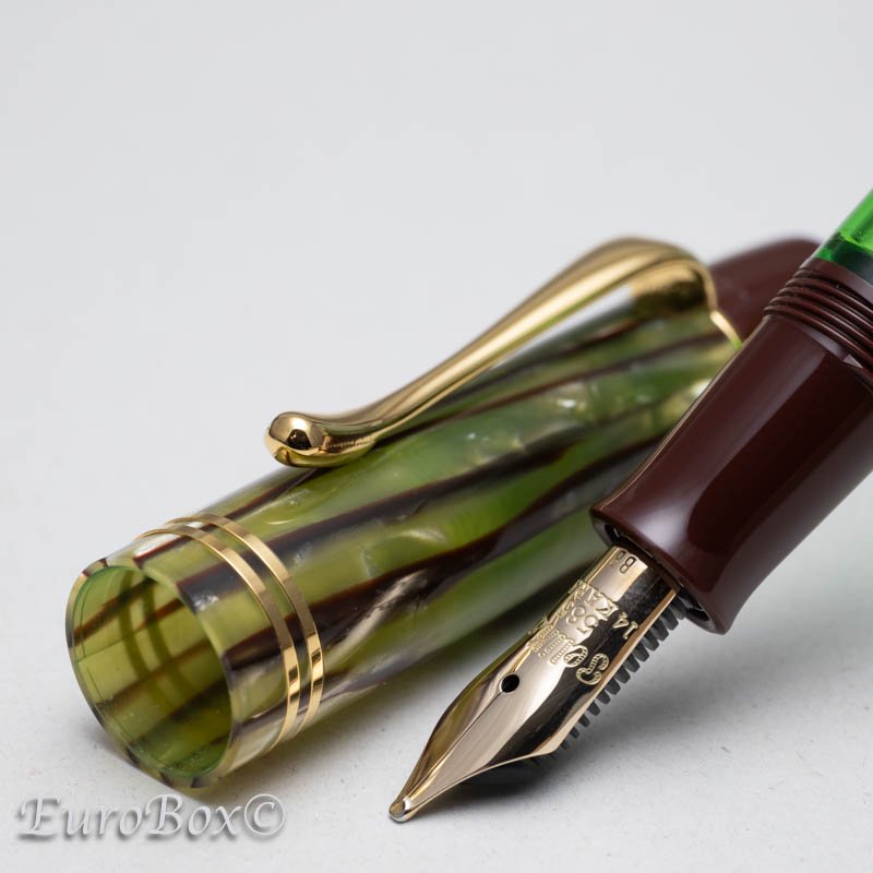 ペリカン 万年筆 M101N トータスシェル ブラウン Pelikan M101N Tortoiseshell-Brown - Euro Box