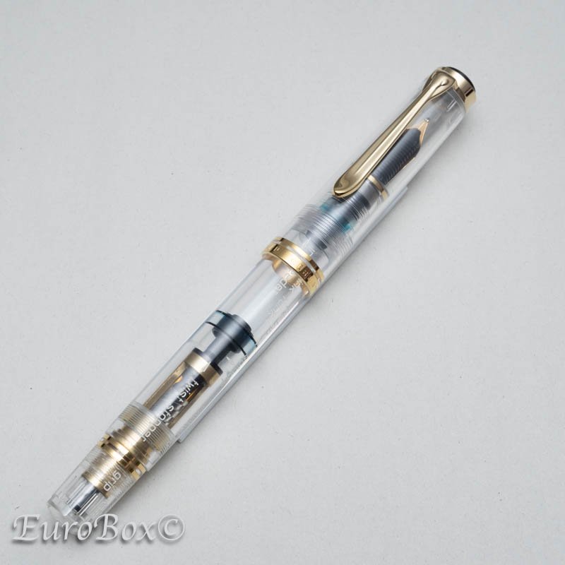 ペリカン 万年筆 スーベレーン M800 デモンストレーター パーツ名英語刻印 Pelikan Souveran M800 Demonstrator  English Imprint - Euro Box