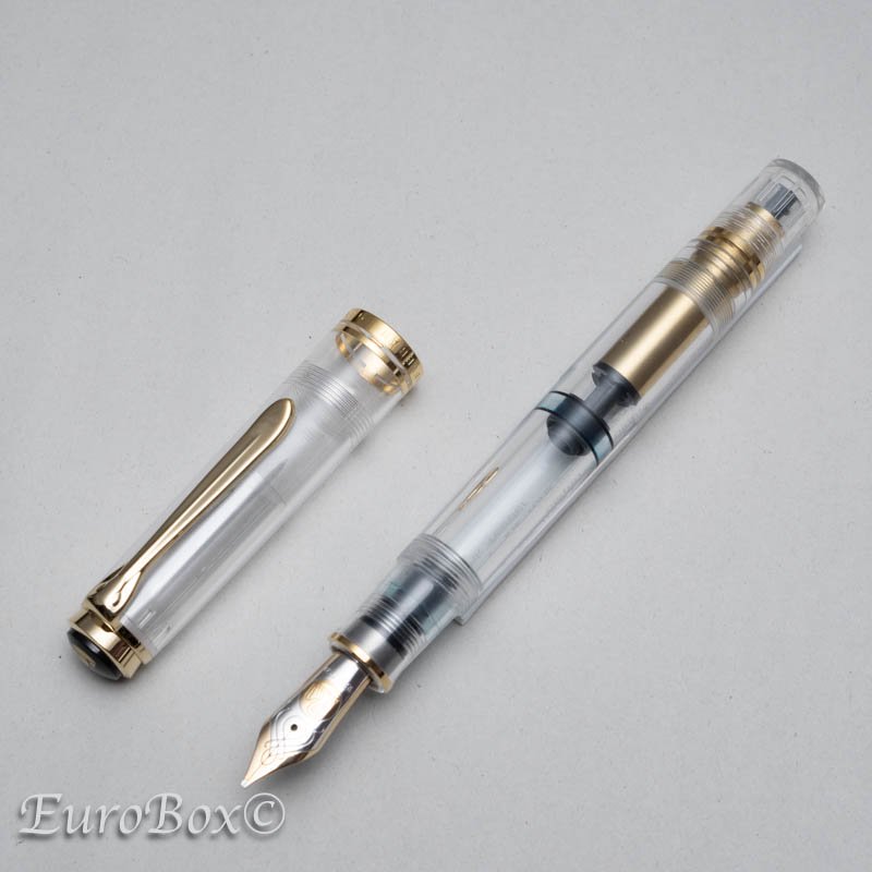 ペリカン 万年筆 スーベレーン M800 デモンストレーター パーツ名英語刻印 Pelikan Souveran M800 Demonstrator  English Imprint - Euro Box