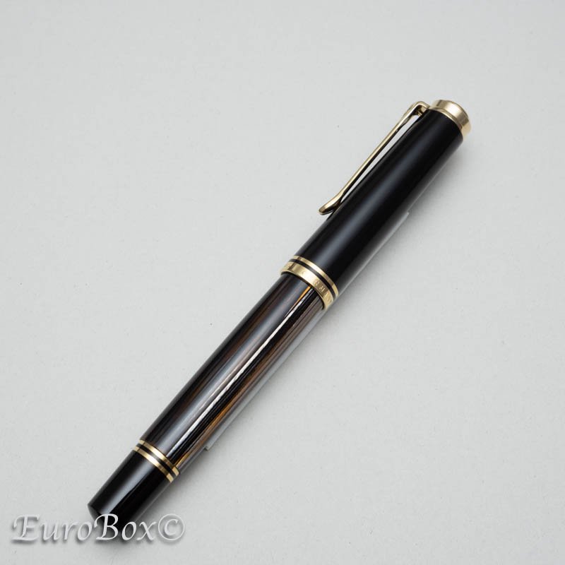 ペリカン 万年筆 スーベレーン M800 茶縞(ブラウンストライプ) Pelikan Souveran M800 Tortoiseshell  Brown - Euro Box