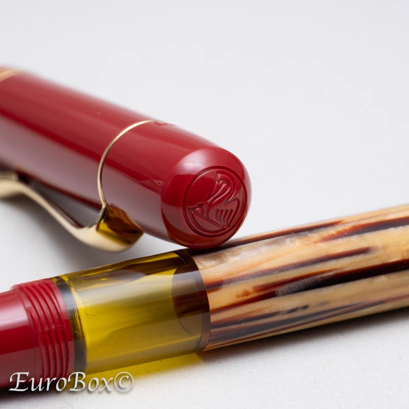 ペリカン 万年筆 M101N トータスシェルレッド Pelikan M101N Tortoiseshell Red - Euro Box