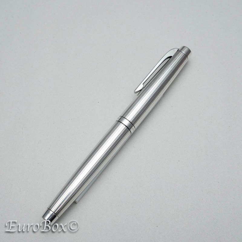 プラチナ 万年筆 シルバー PPSL-10000 プラチナペン先 PLATINUM Silver PPSL-10000 with Platinum  Nib - Euro Box