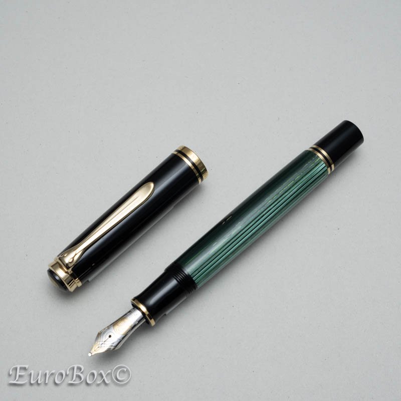 ペリカン 万年筆 スーベレーン M800 グリーンストライプ 旧型 Pelikan Souveran M800 Green Stripe - Euro  Box