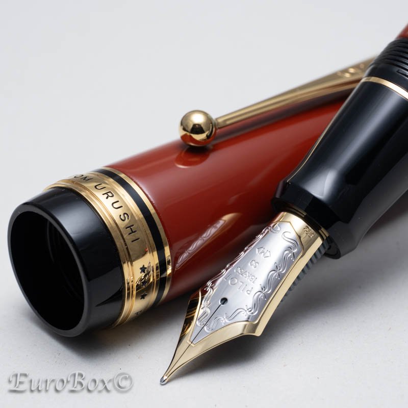 パイロット 万年筆 丸善日本橋限定 カスタム URUSHI 江戸柘榴 PILOT Custom Urushi Edo Pomegranate -  Maruzen Nihonbashi 2022 - Euro Box