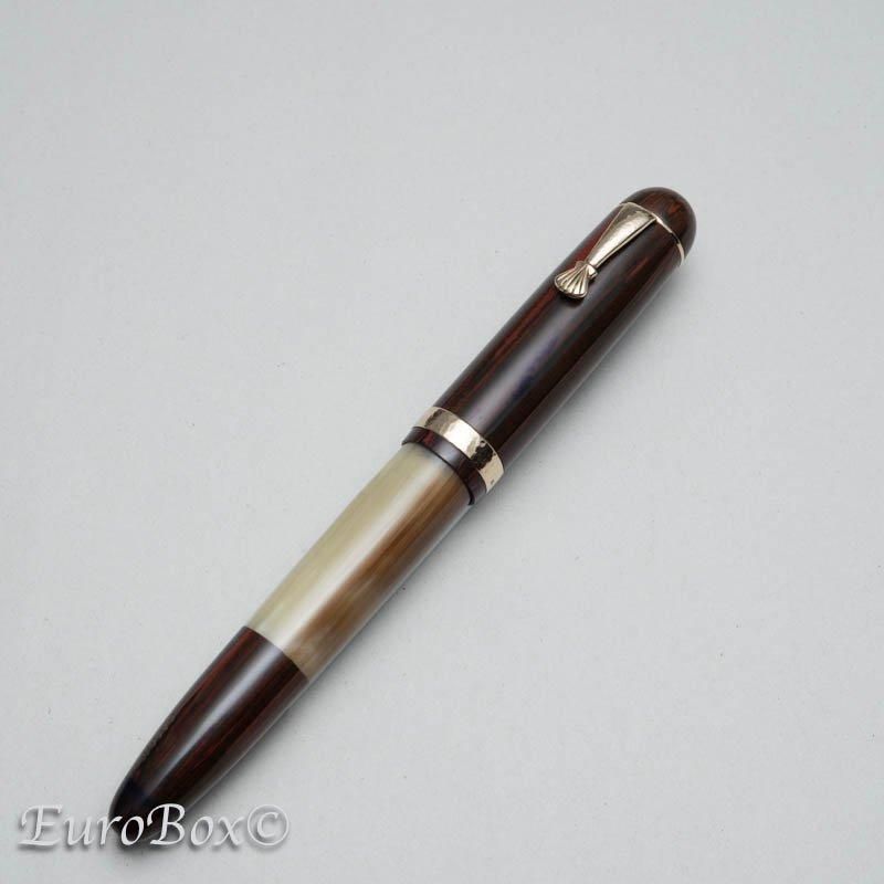 ドイツ製 カンバーランド硬質ゴム 万年筆 手作業研磨 万年筆博士 万年筆 オランダ水牛 HAKASE Buffalo Horn - Euro Box