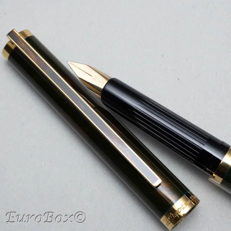 S.T. Dupont 万年筆 ダークブラウン　ポルトプリューム　フラーメ 忘れ得ぬ美しさ。 ポルトプリュム万年筆 - 天海 amami