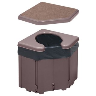 ポータブルコーナートイレ 48×35×39cm 凝固剤 汚物袋 簡易トイレ アウトドア 非常用 防災用 断水