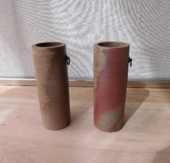 備前焼の花瓶（壁掛け）　２個１セット