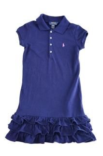 Used Kids 00s POLO Ralph Lauren Moss Stitch Dress Size 6  