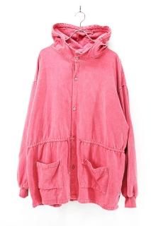 Used 90s CANADA Rugged Fade Pink Denim Middle Coat Size XL 
