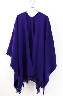 Used 90s PHEASA Purple Pure Wool Middle Cape Size Free 