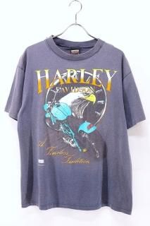 Used 90s USA HARLEY DAVIDSON Motorcycle Graphic T-Shirt Size L 