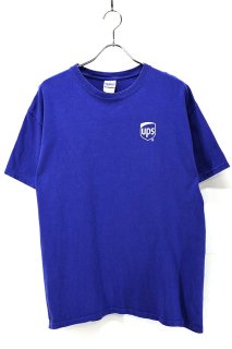 Used 00s GILDAN UPS One Point Blue T-Shirt Size L 