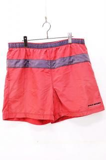 Used 90s POLO SPORT Ralph Lauren Faded CoralNavy Swim Short Pants Size L 