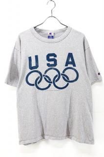 Used 90s Champion Olympic USA Graphic T-Shirt Size L 