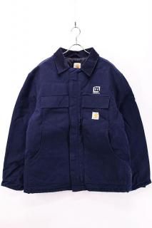 Used 00s Carhartt Navy Duck Traditional Coat Jacket Size L 
