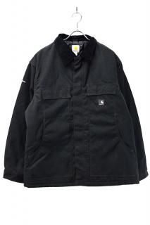 Used 00s Carhartt EXTREAMES Black Nylon Duck Traditional Coat Jacket Size L 