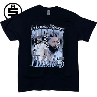 "Nipsey Hussle" Vintage Style T-Shirt -BLACK-