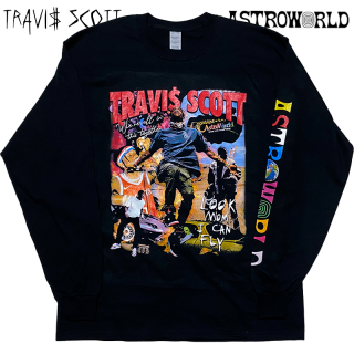 TRAVIS SCOTT "ASTROWORLD" L/S T-Shirt -BLACK-