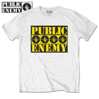 PUBLIC ENEMY "Four Logos" Official T-Shirt -WHITE-