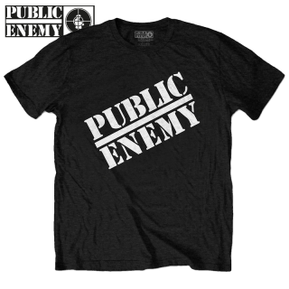 PUBLIC ENEMY "Licking Logo" Official T-Shirt -BLACK-