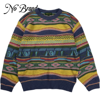 <img class='new_mark_img1' src='https://img.shop-pro.jp/img/new/icons24.gif' style='border:none;display:inline;margin:0px;padding:0px;width:auto;' />NO BRAND Crew Neck Sweater -MULTI-