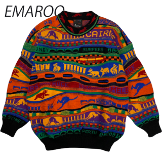 <img class='new_mark_img1' src='https://img.shop-pro.jp/img/new/icons24.gif' style='border:none;display:inline;margin:0px;padding:0px;width:auto;' />"EMAROO" Crew Neck Sweater -MULTI-