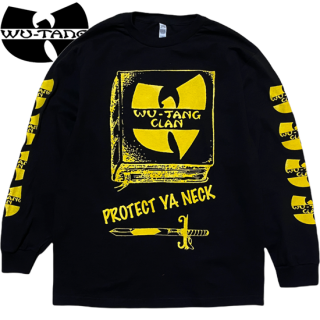 Wu-Tang Clan Protect Ya Neck Vintage Style L/S T-Shirt -BLACK-