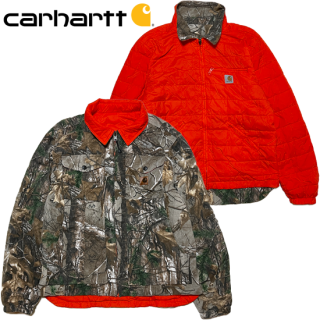 "CARHARTT" Reversible Fleece&Nylon Jacket -Real TreeORANGE-