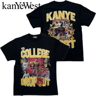 KANYE WEST "The College Dropout" T-Shirt -BLACK-
