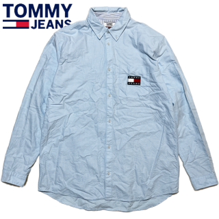 "TOMMY JEANS" L/S Shirt -BLUE-
