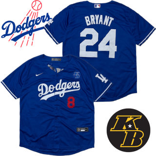 Los Angeles Dodgers "Kobe Bryant" Baseball Jersey -BLUE-