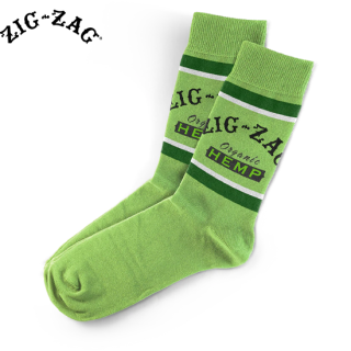 Zig-Zag "Hemp" Socks -GREEN-