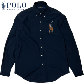 POLO RALPH LAUREN "Big Pony" L/S Shirt -NAVY-