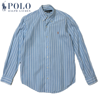 POLO RALPH LAUREN "PONY" L/S Stripe Shirt -BLUE-